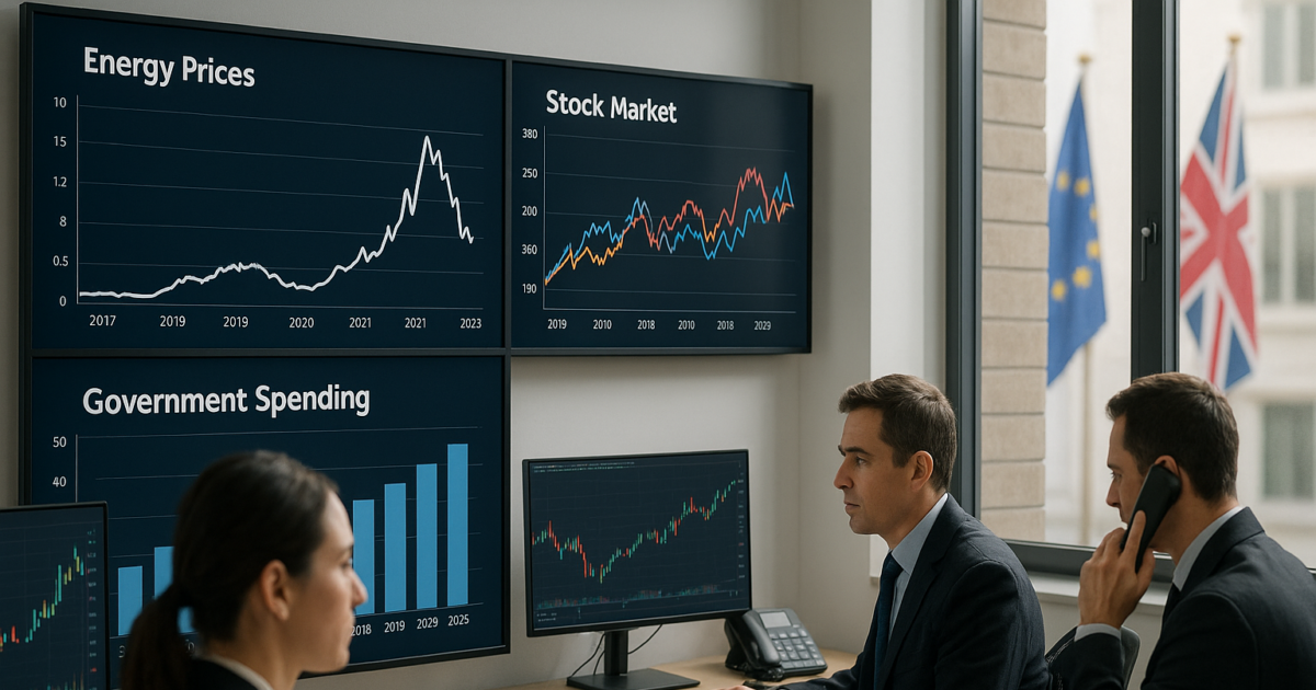 Navigating Energy Prices, Stock Markets, and Government Spending in the UK and EU