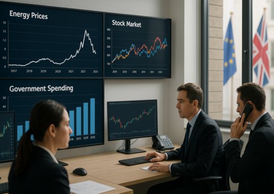 Navigating Energy Prices, Stock Markets, and Government Spending in the UK and EU